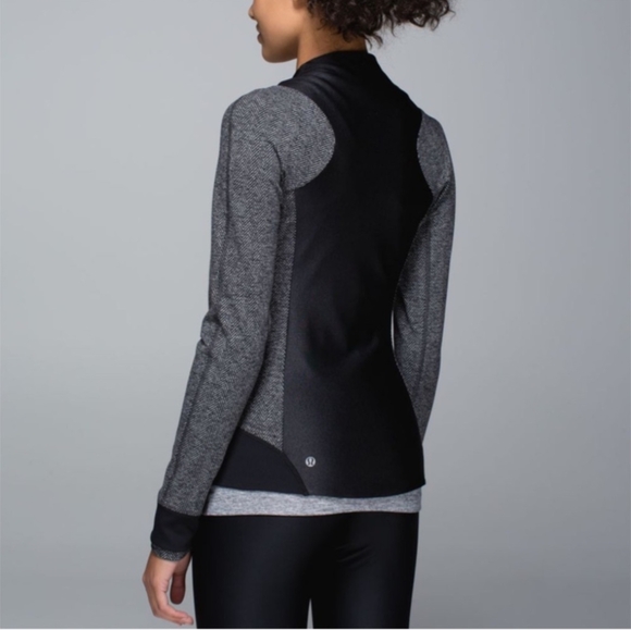 Lululemon Emerge Full Zip Jacket, Women's Size 4, Black/Grey, EUC - Picture 2 of 8